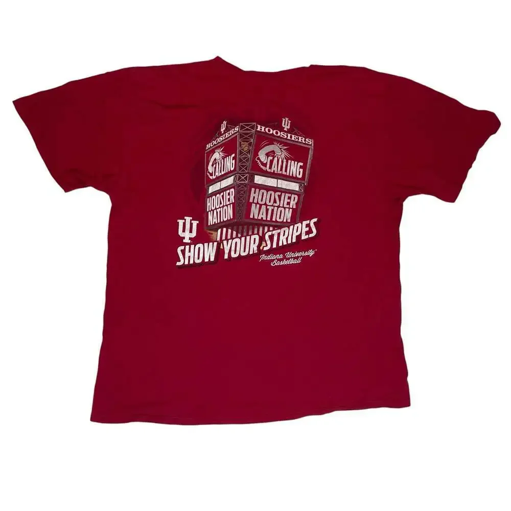 Title: Adidas Indiana Hoosiers T Shirt Red 2XL IU Basketball Graphic
